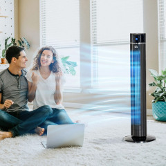 Sloupový ventilátor 2v1 32x32x106,8 cm | černý č.1