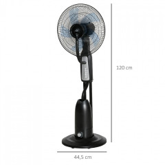 Podstavný ventilátor s rozprašovačem vody 120 cm | černý č.2