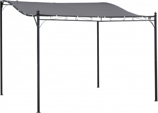 Pergola s kovovým přístřeškem 297x297 cm | šedá č.1