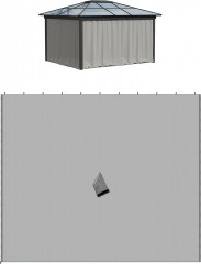 4 bočnice pro altán 3x3 m 302x205 cm | světle šedé č.1