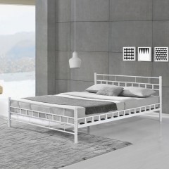 Kovová postel Malta 140 x 200 cm | bílá