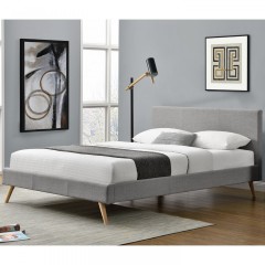 Čalouněná postel Toledo 140 x 200 cm | světle šedá č.1