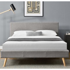 Čalouněná postel Toledo 140 x 200 cm | světle šedá č.3