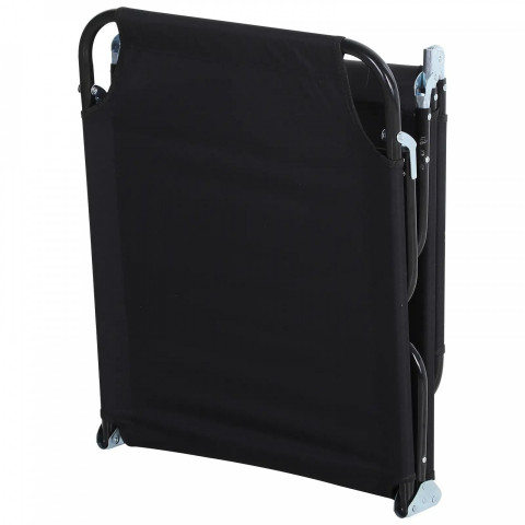 Zahradní lehátko s nastavitelným opěradlem, 188 x 56 x 28 cm | černé č.5