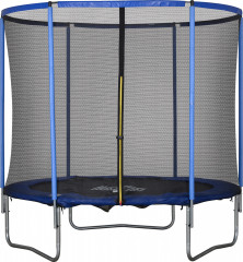 Trampolína s ochrannou sítí, Ø244 x 240 cm | modrá + černá č.1