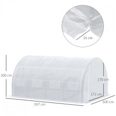 Zahradní fóliovník 4x3x2 m | bílý č.2