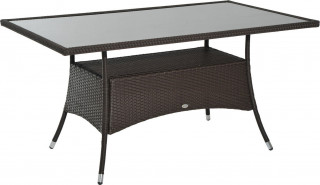 Zahradní stůl 150x85x74cm | hnědý+černý č.1