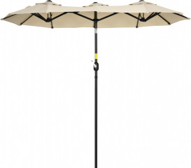 Zahradní slunečník, 285x147cm | khaki č.1