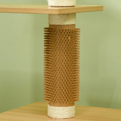 Škrabadlo pro kočky 59,5 cm x 39,5 cm x 114 cm | hnědé+bílé č.3