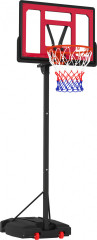 Basketbalový koš pro děti, 200-260 cm | červený č.1