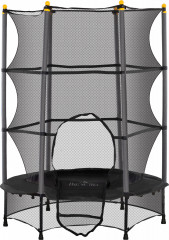 Dětská trampolína s ochrannou sítí, průměr 140 cm | černá č.1