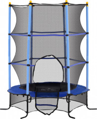 Dětská trampolína s ochrannou sítí, průměr 163 cm | modrá č.1