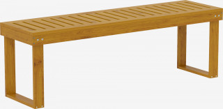 Dvoumístná lavička 132x34x43 cm | teak č.1