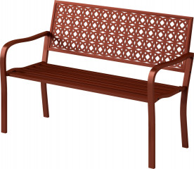 Zahradní lavička s područkami, 127 x 63 x 85 cm | červená č.1