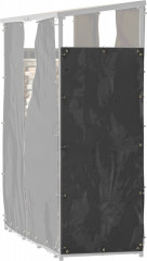 Obal na stojan na palivové dříví, 148 x 62 cm | černý