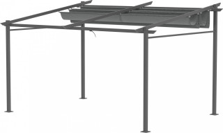 Zahradní pergola s nastavitelnou střechou, 4 x 3 m | tmavě šedá č.1