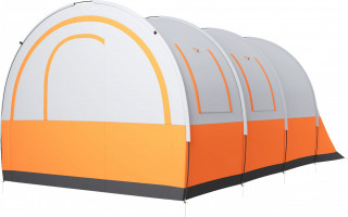Tunelový stan pro 6 osob, 480 x 260 x 200 cm | krémově bílý + oranžový č.1