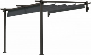 Zahradní pergola s nastavitelnou střechou, 3 x 3 m | tmavě šedá č.1