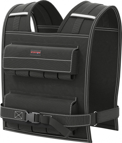 Nastavitelná zátěžová vesta, 20 kg | černá č.2