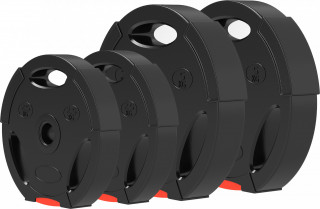 Sada 4 zátěžových desek pro činku, průměr otvoru 25 a 30 mm | černé č.1