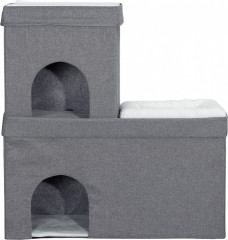 Kočičí domeček, 74 x 37,5 x 78,5 cm | šedý č.1