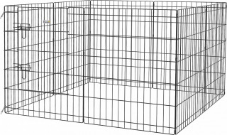Uzamykatelný výběh pro štěňata, 8 panelů | černý č.1