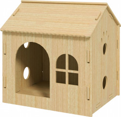 Bouda pro malé psy do 4 kg, 49,5 x 41 x 51 cm | dub č.1