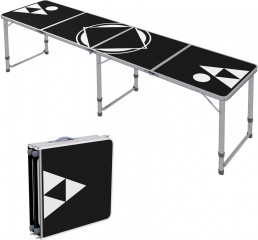 Skládací kempingový stůl 240 x 60 x 54-70 cm | černý č.1