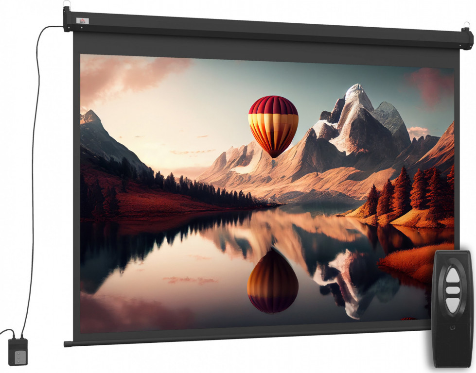 Motorizované projekční plátno 171 x 130 cm | bílé
