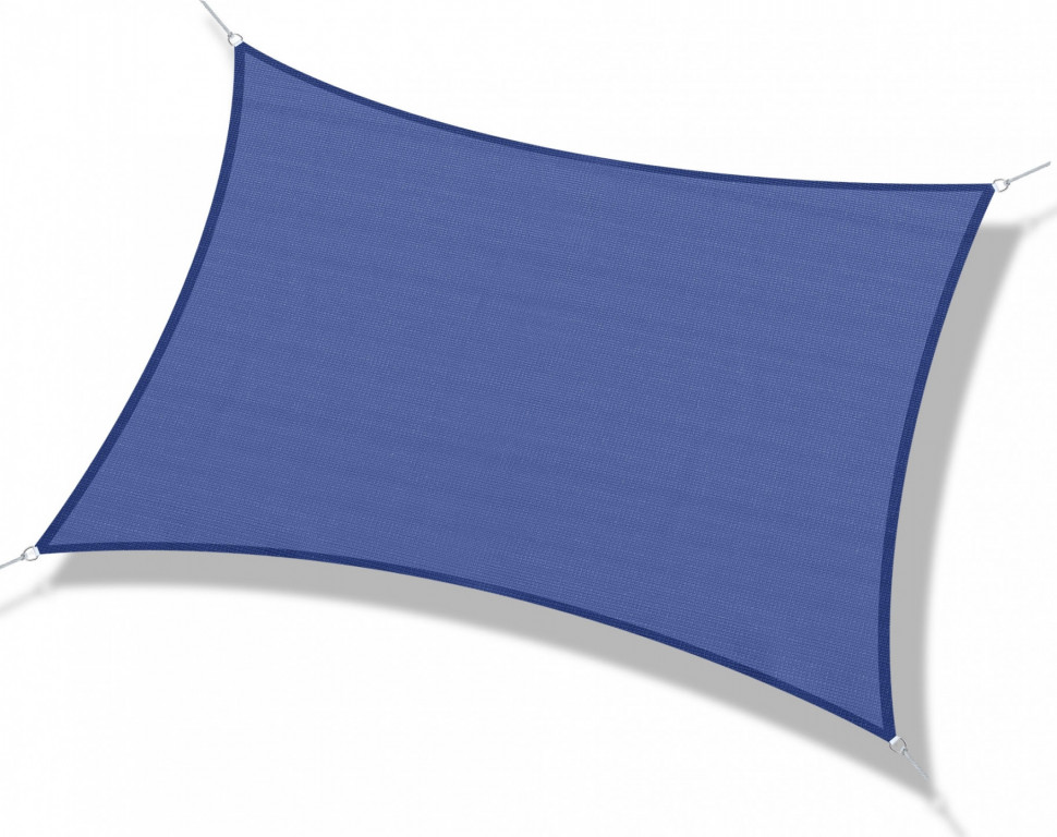 Obdélníková sluneční plachta, 4 x 3 m | modrá