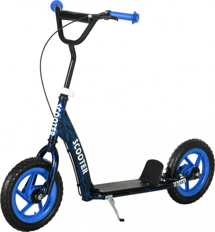 Dětská koloběžka se stojánkem | modrá