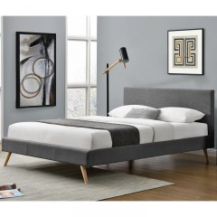 Čalouněná postel Toledo 140 x 200 cm | tmavě šedá č.1
