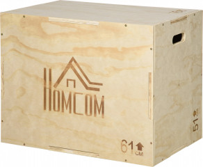 Dřevěný plyo-Box 3 v 1, 51/61/76 cm | přírodní č.1