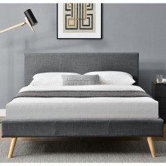 Čalouněná postel Toledo 140 x 200 cm | tmavě šedá č.3