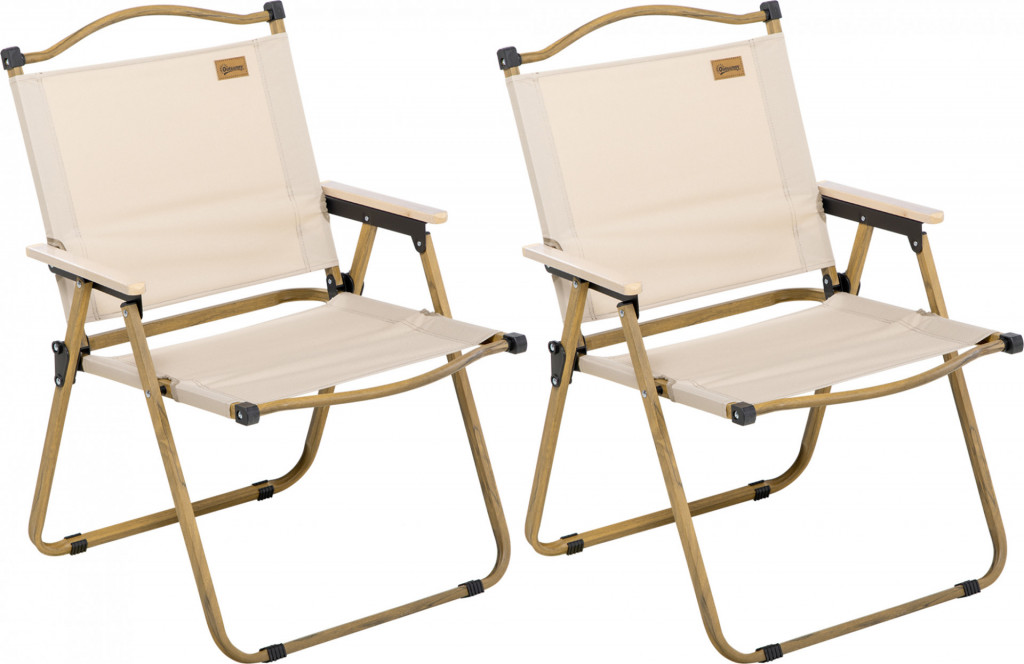 Skládací kempinková židle, 2 kusy, 54 x 59 x 78 cm | khaki