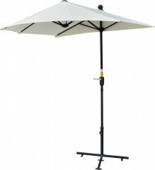 Půlkruhový slunečník, 2 x 1,9 m | krémově bílý č.1