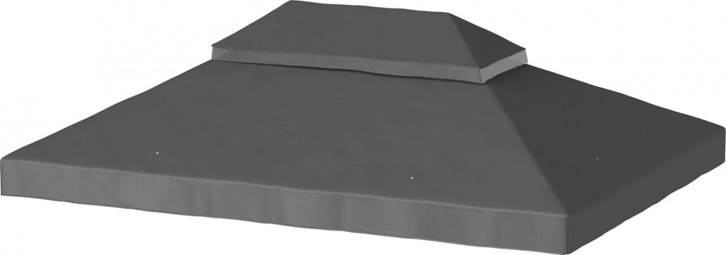 Náhradní dvojitá střecha pro altán, 3x4 m | tmavě šedá