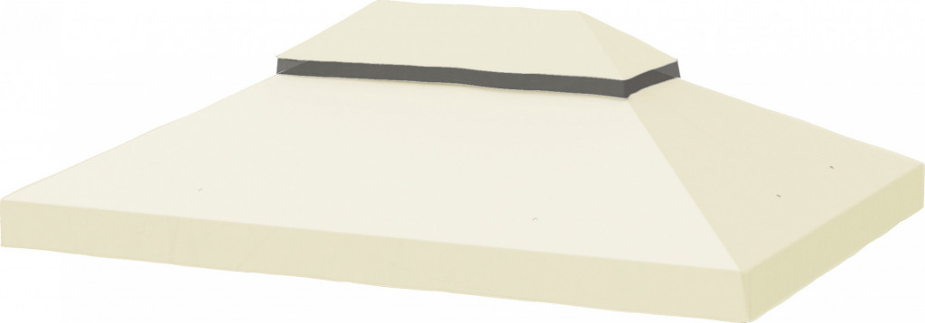 Náhradní dvojitá střecha pro altán, 3x4 m | krémově bílá