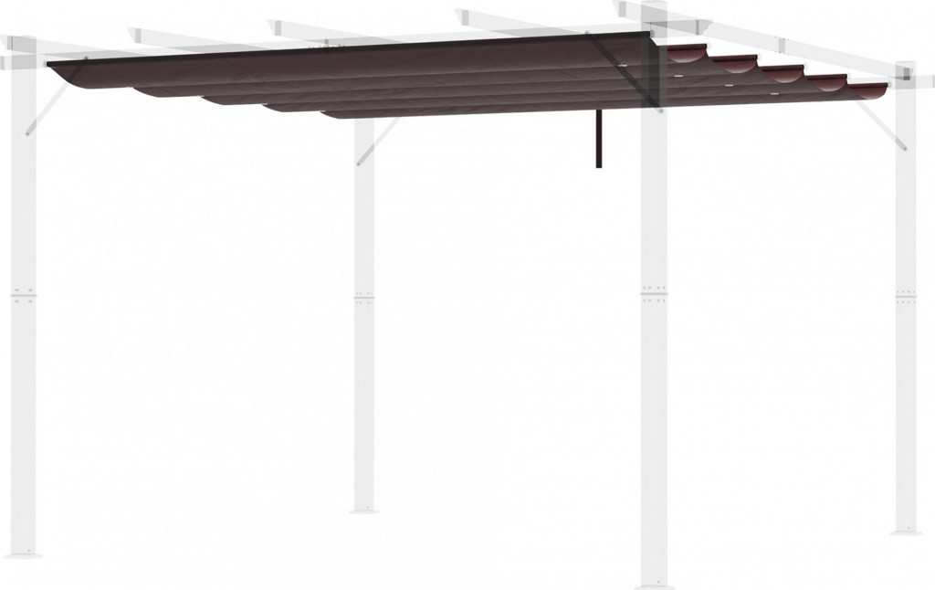 Náhradní střecha pro pergolu, 250 x 255 cm | kávová