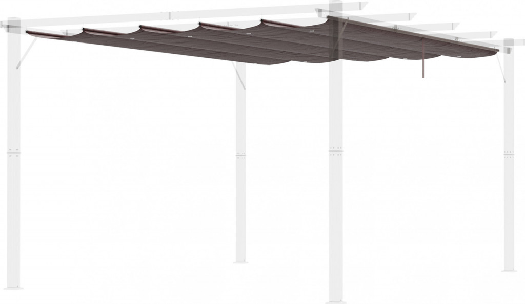 Náhradní střecha pro pergolu, 350 x 260 cm | hnědá