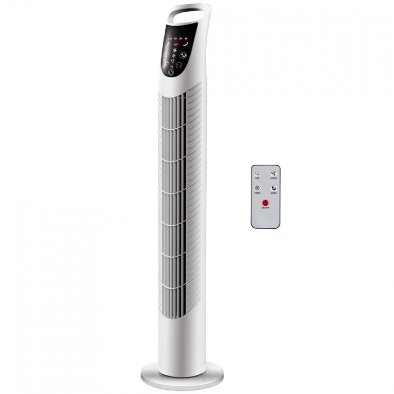 Tichý sloupový ventilátor 18x18x78,5 cm | bílý