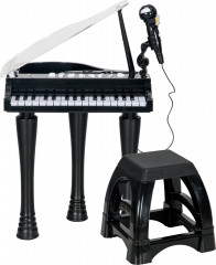 Dětské piano se stoličkou | černé č.1
