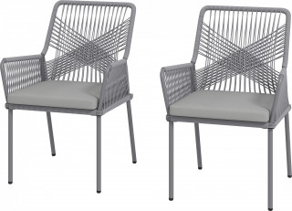 Sada 2 zahradních židlí | tmavě šedá č.1