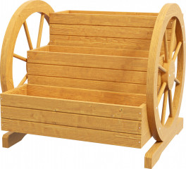 Dřevěný vyvýšený záhon 61x62x57 cm | přírodní č.1