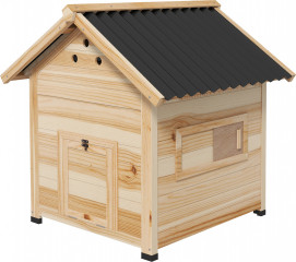 Dřevěný domeček pro kachny 78x90x92 cm | přírodní+ černý č.1
