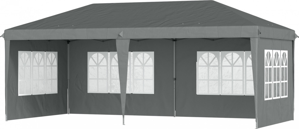 Skládací altán 585 x 295 cm | zelený