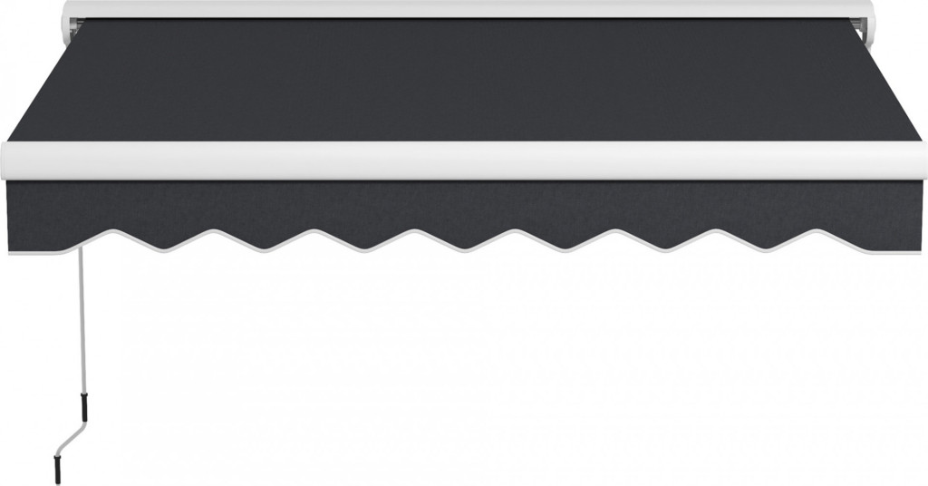 Elektricky a manuálně zatahovací markýza 250 x 200 cm | šedá