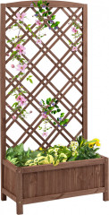 Vyvýšený záhon s mřížkou 60 x 30 x 122,5 cm | žlutý