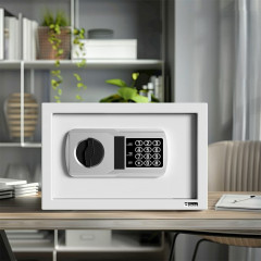 Bezpečnostní trezor s elektronickým zámkem 31 x 20 x 20 cm | světle šedý č.1