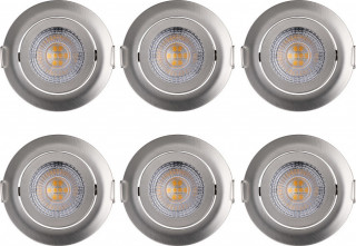 LED bodová světla Krog 6ks | stříbrná
